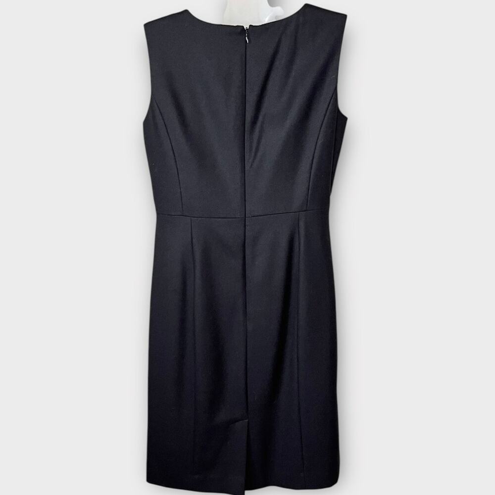 BROOKS BROTHERS / LORO PIANA Black Classic Wool Sheath Dress Size 8 Petite - Picture 3 of 7